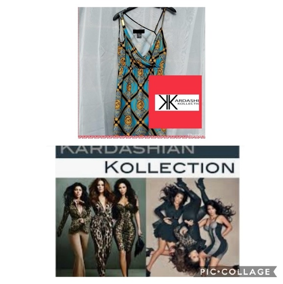 Kim Kardashian Dresses & Skirts - Vintage Y2k Kim Kardashion Collection Blue Chain Dress iconic